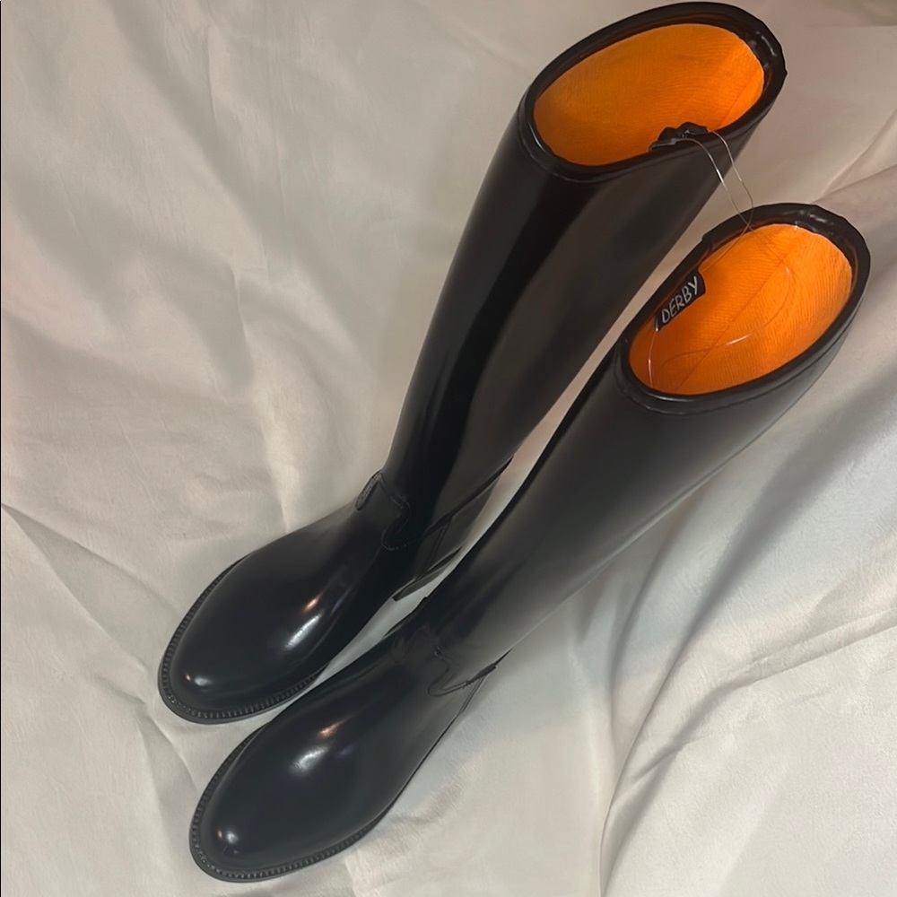 Derby Black Riding Boots